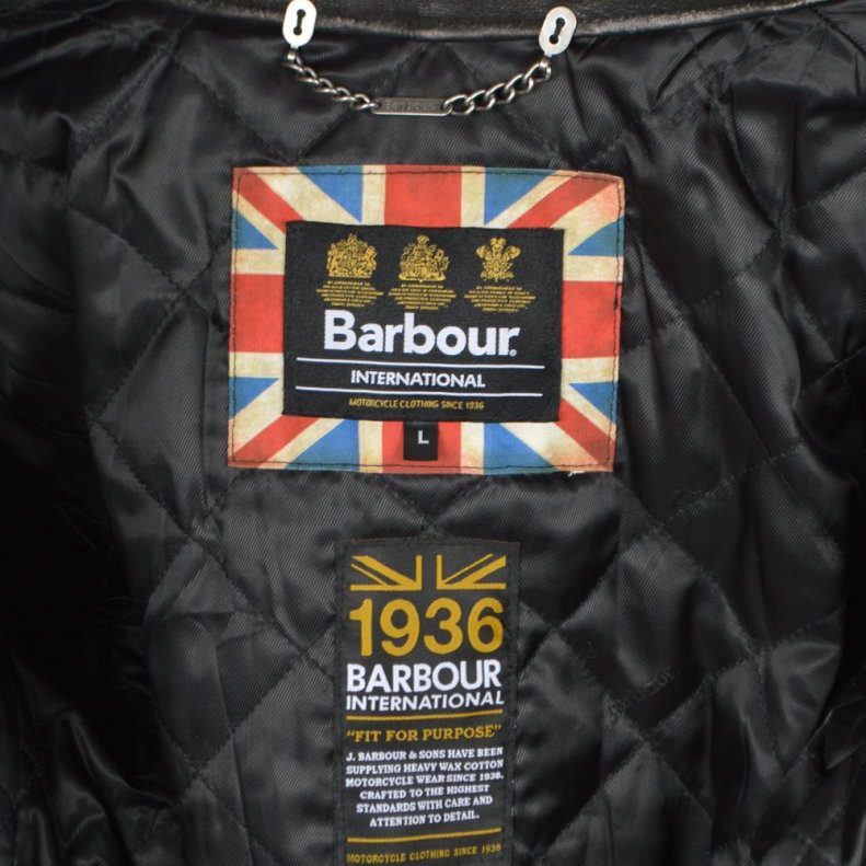 barbour jacket with logo
